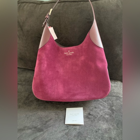 BNWT | Kate Spade “Aster” Shoulder Bag in Deep Cardinal & Stars Canvas Pouch - Picture 3 of 10